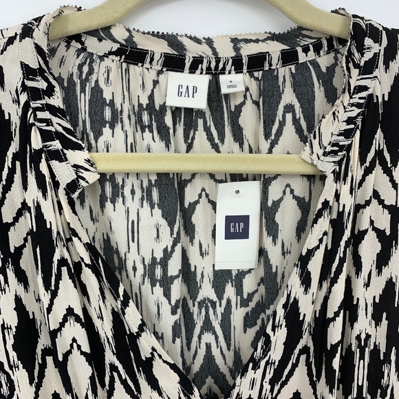 Gap Ikat Print Cinch Waist Dress Sz S - Picture 7 of 14